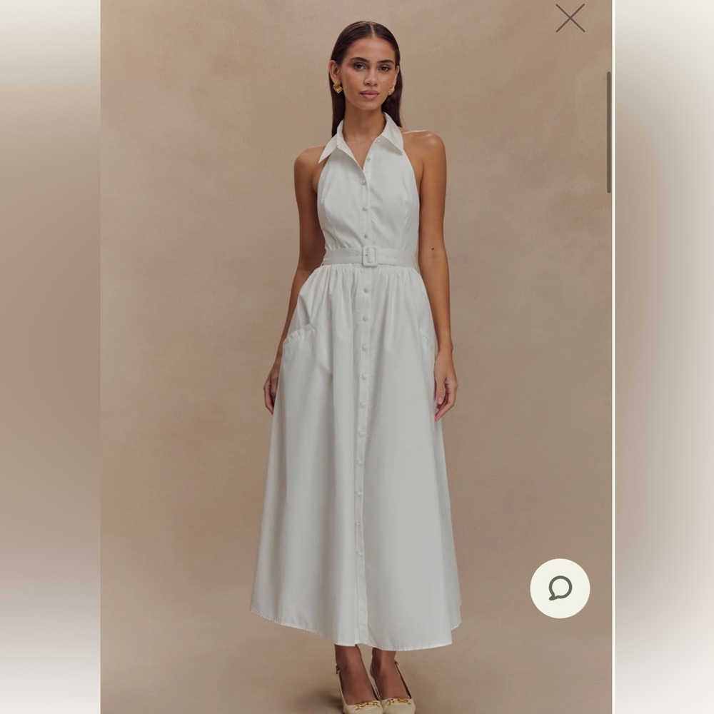 Meshki White Halter Sundress for Brides